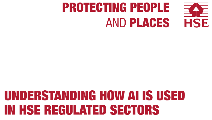 Cover image for the HSE 2025 research report on how AI is used in HSE regulated sectors
